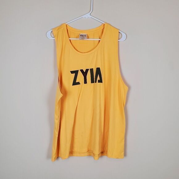ZYIA Active Yellow Bengal Muscle Tank with Y in Mesh Size XXL - Picture 1 of 6